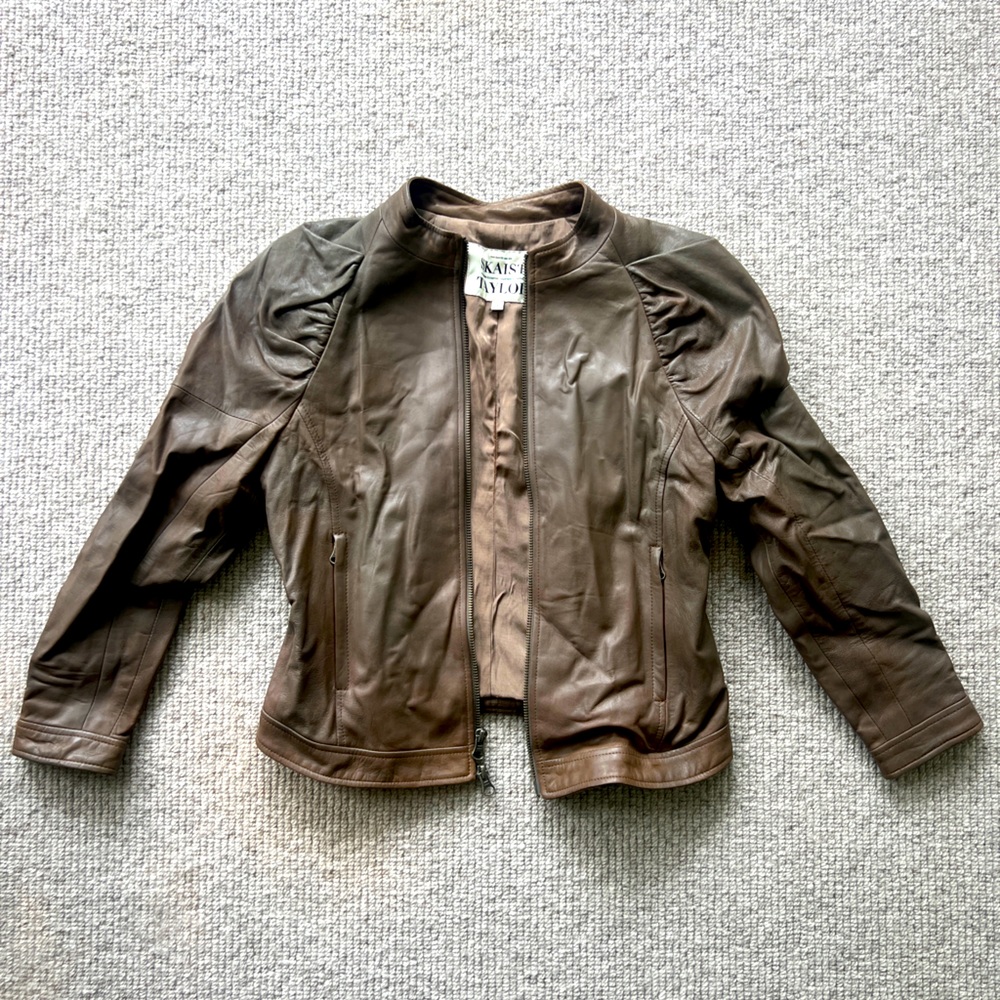 Skaist Taylor Leather jacket dark tan/brownish size S